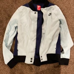Nike Jacket, two tone, light blue, dark blue